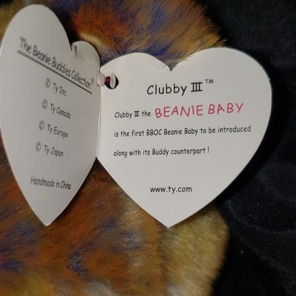 Clubby III 3 15" Tall Ty Beanie Buddy Bear First BBOC to have Counterpart - Picture 8 of 8